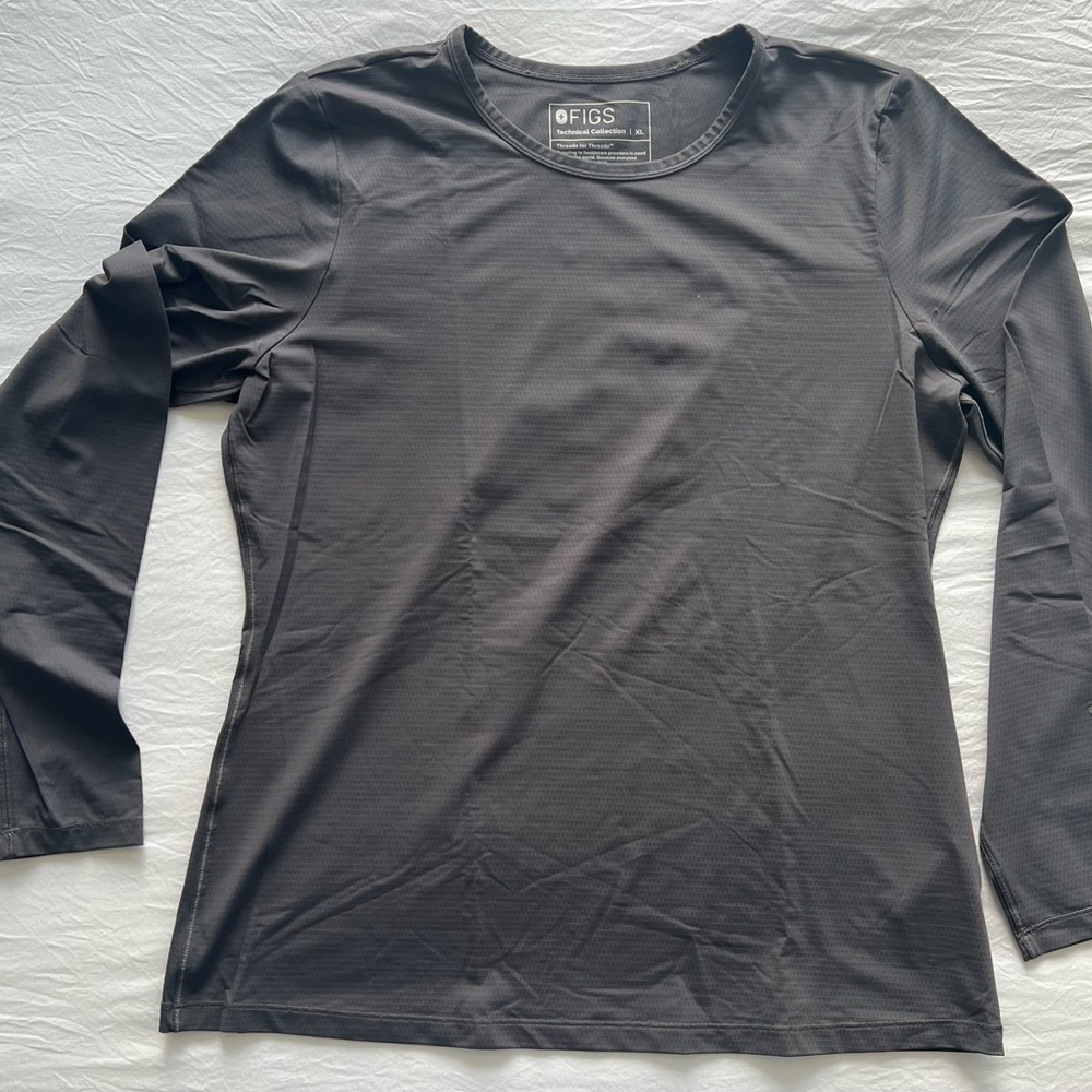 FIGS Gray Technical Collection Long Sleeve Underscrub XL